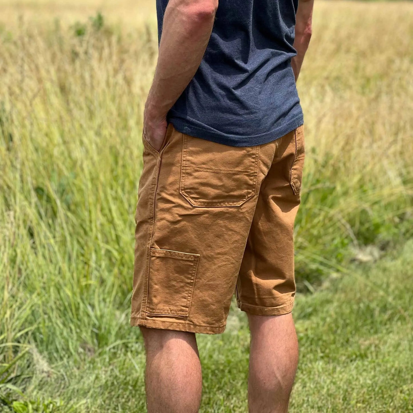 12 oz Entenlein Canvas Zimmermannshorts - Braun