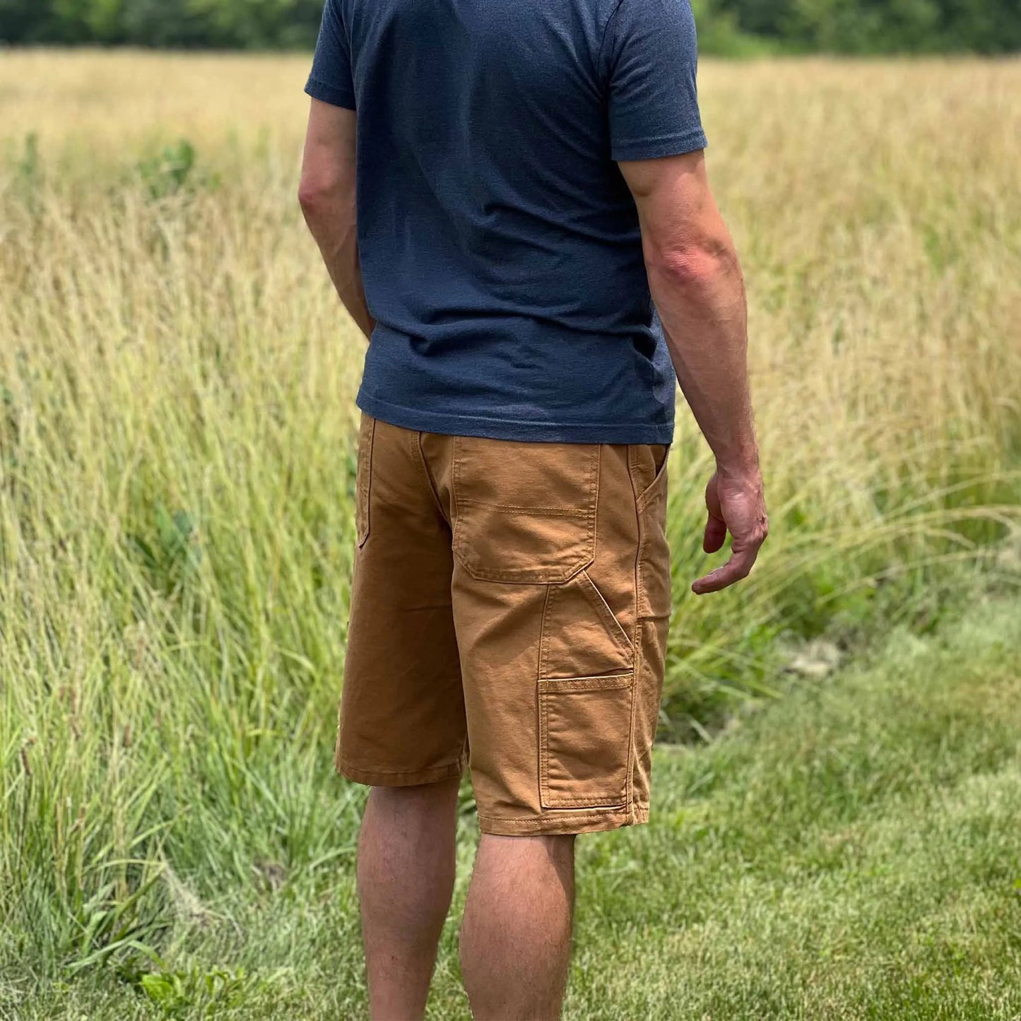 12 oz Entenlein Canvas Zimmermannshorts - Braun