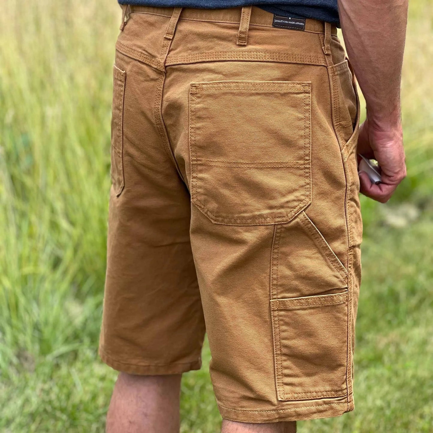 12 oz Entenlein Canvas Zimmermannshorts - Braun