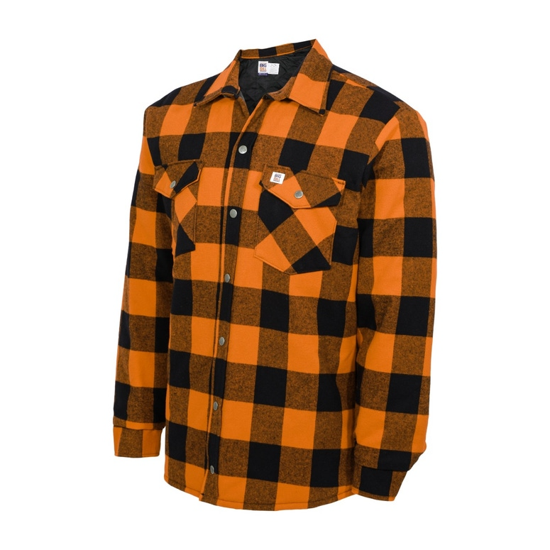 Gepolsterte Flanellhemdjacke mit Taschen