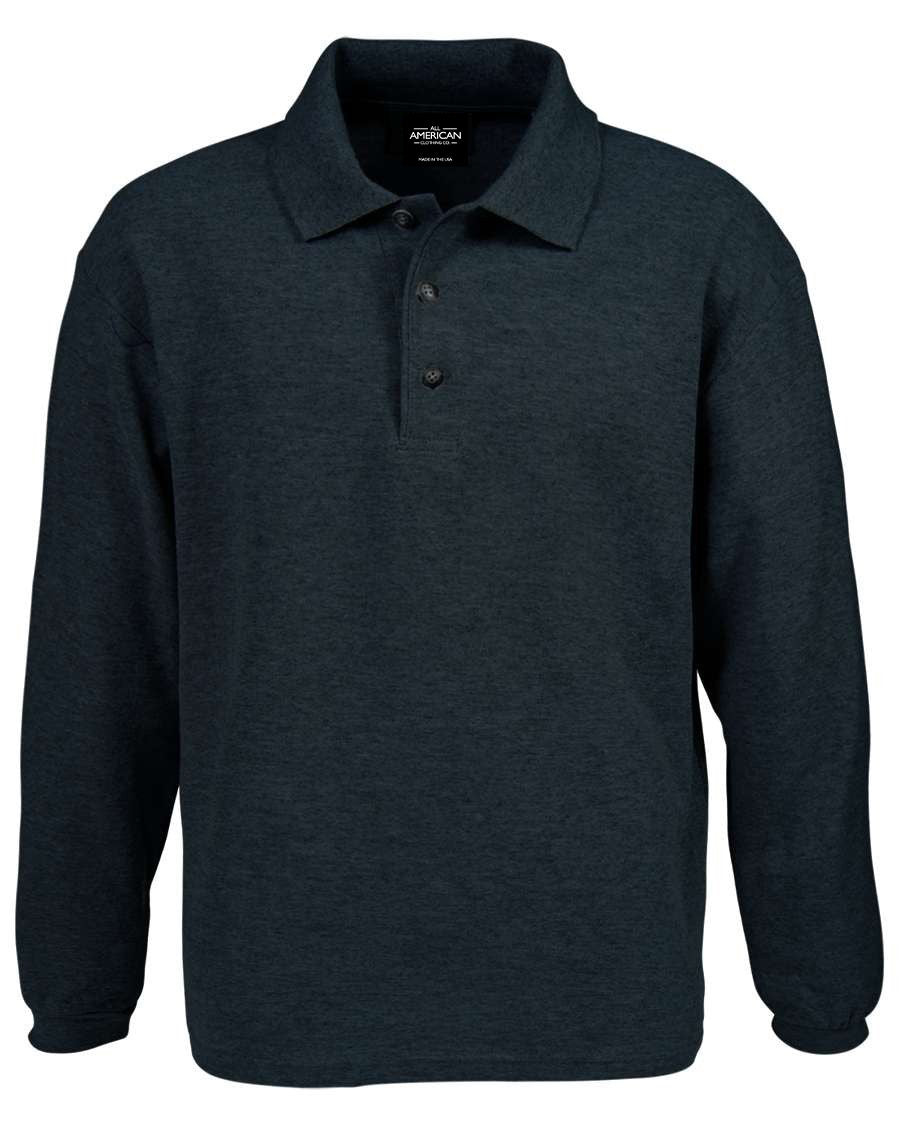 Herren Baumwoll Stretch Langarm Polo Shirt