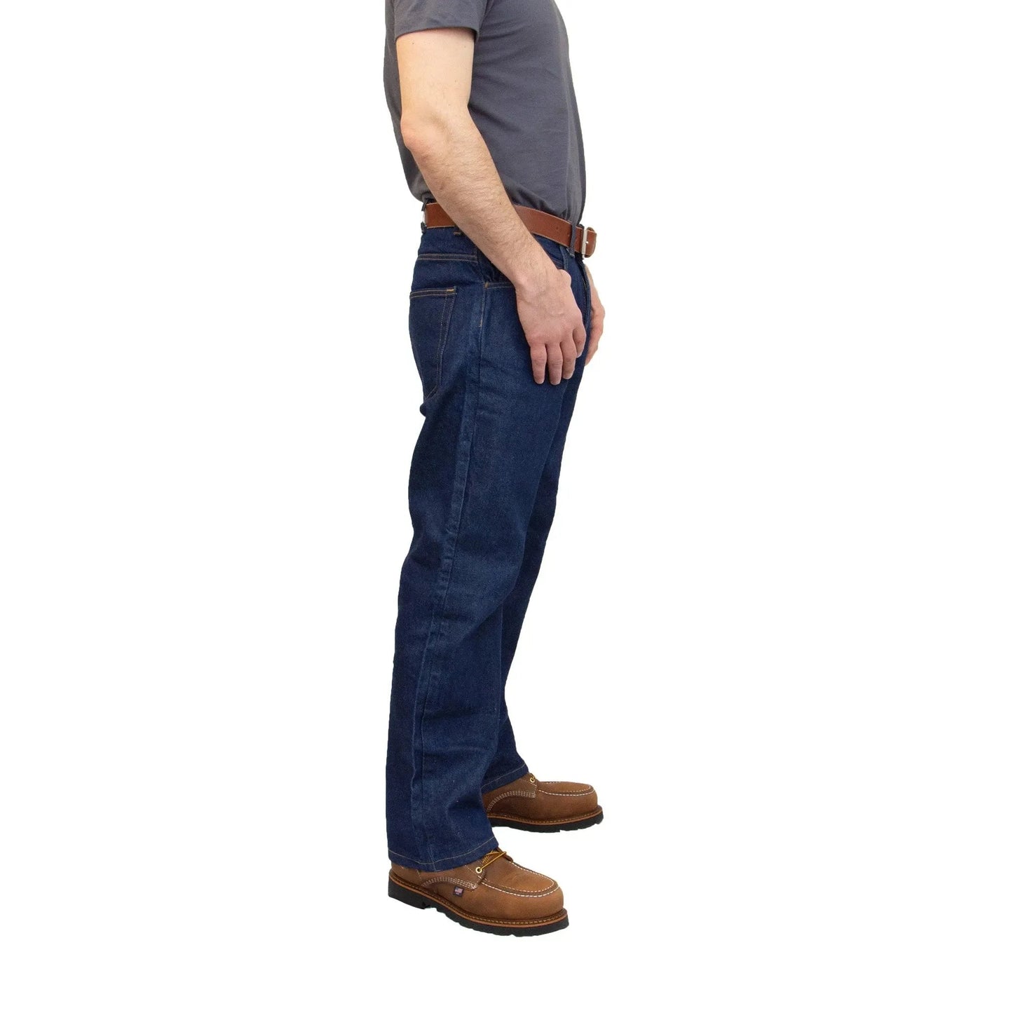 Herren Boot Cut Jeans mit Zwickel - Dunkel Stonewash