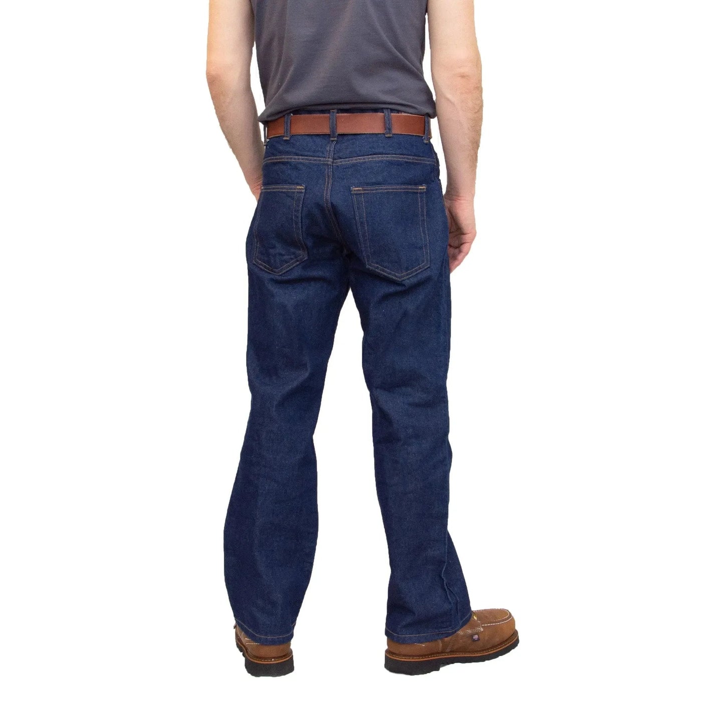 Herren Boot Cut Jeans mit Zwickel - Dunkel Stonewash