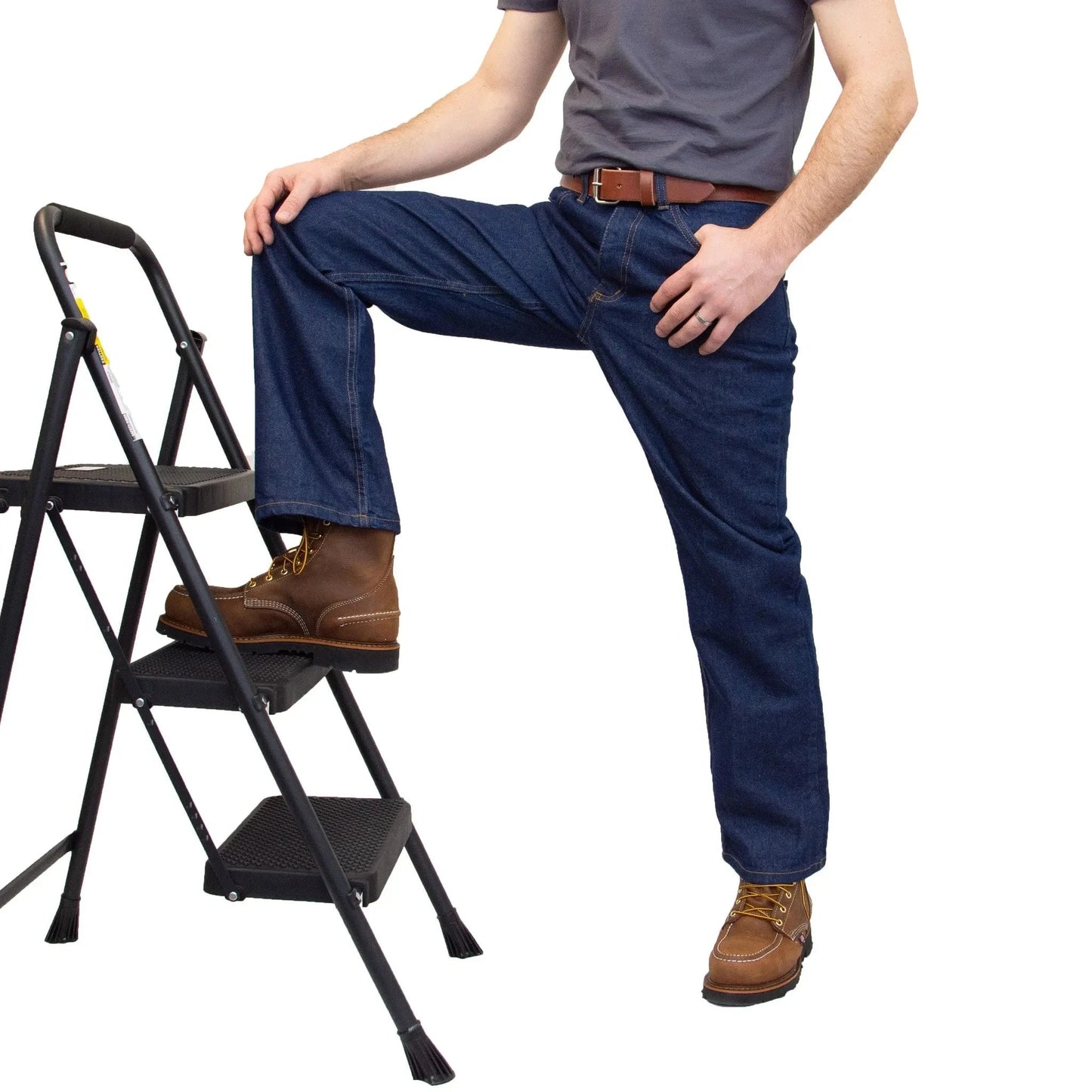 Herren Boot Cut Jeans mit Zwickel - Dunkel Stonewash