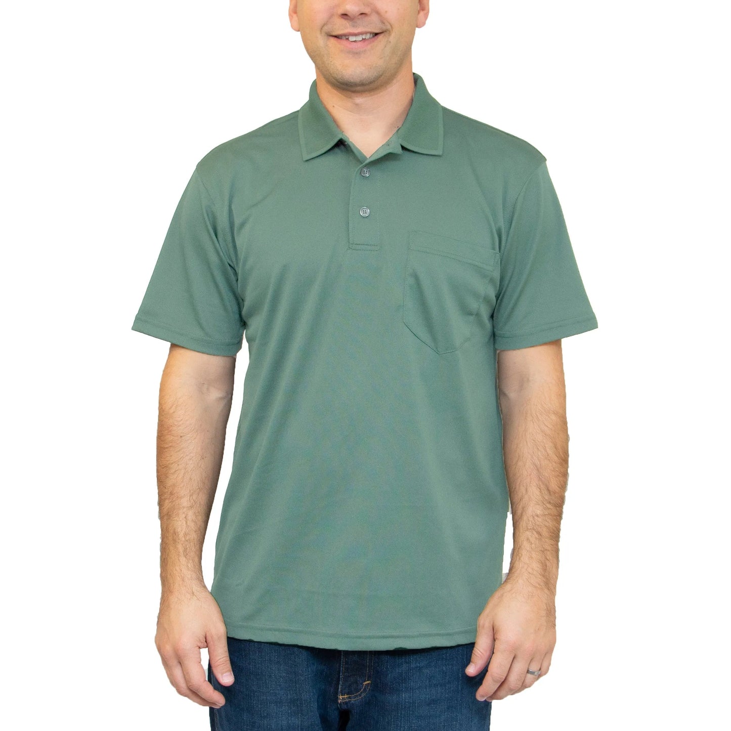 All American Clothing Co. - Aqua Dry Polo mit Tasche