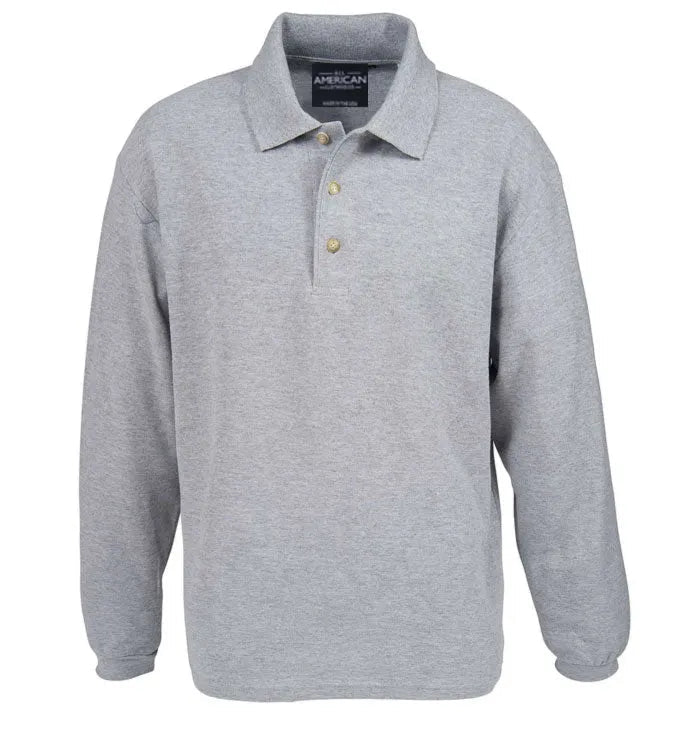 Herren Baumwoll Stretch Langarm Polo Shirt