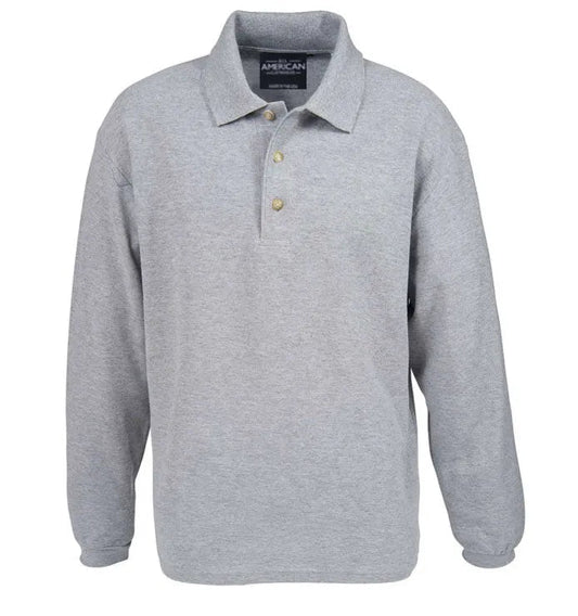 Herren Baumwoll Stretch Langarm Polo Shirt