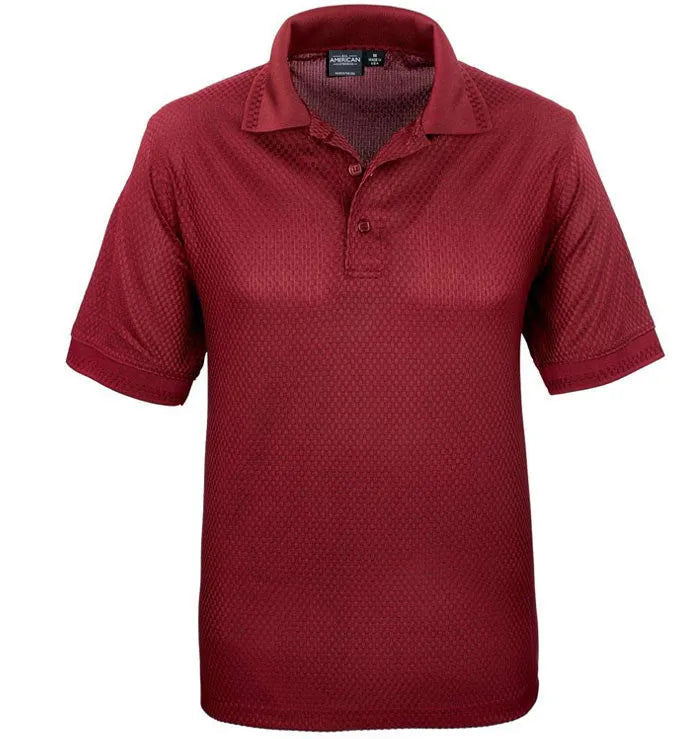 Herren Polo-Shirt mit Korbmuster