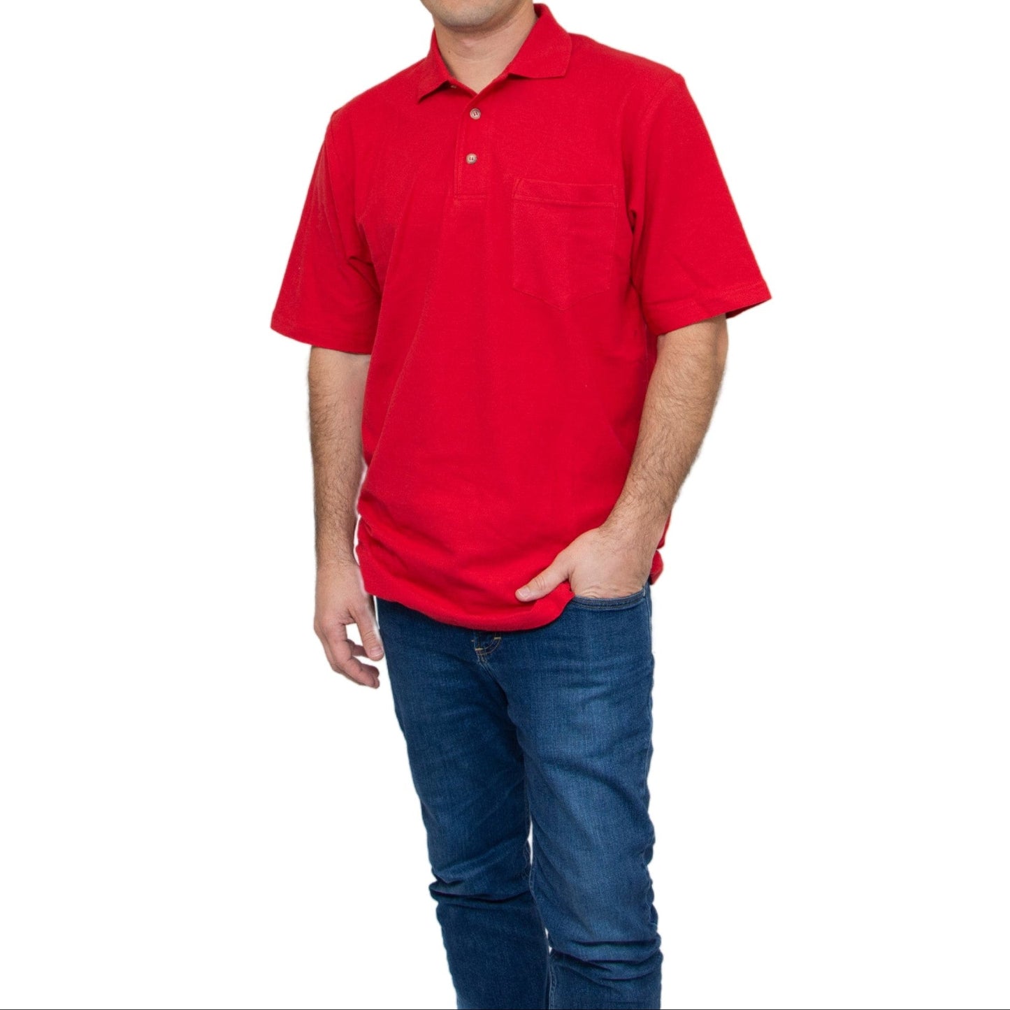 All American Clothing Pique Baumwoll-Polo mit Tasche