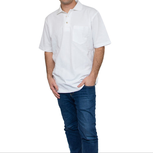 All American Clothing Pique Baumwoll-Polo mit Tasche