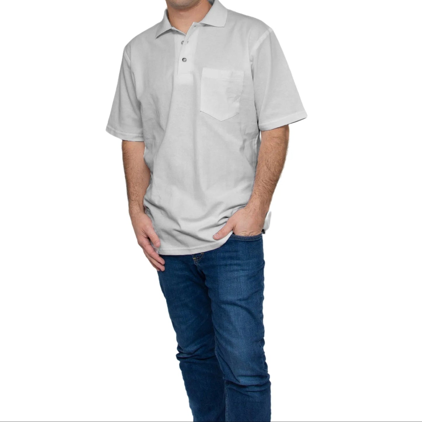 All American Clothing Pique Baumwoll-Polo mit Tasche