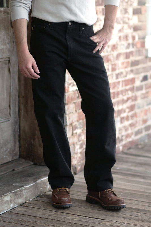 Gusset Easy Fit Jeans - Schwarz