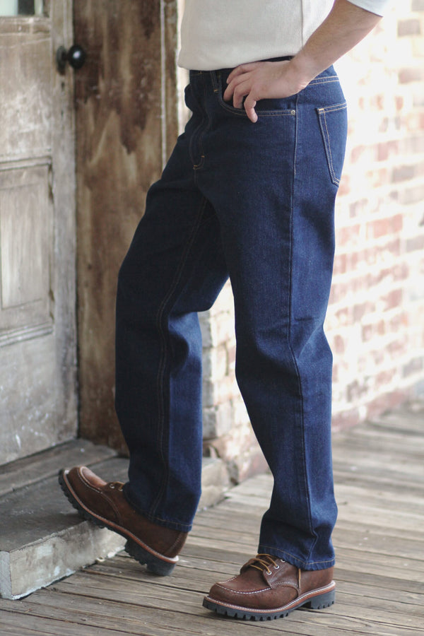 Gusset Regular Fit Jeans - Industrie Blau