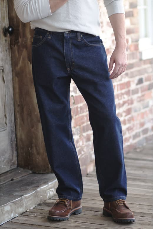 Gusset Regular Fit Jeans - Industrie Blau