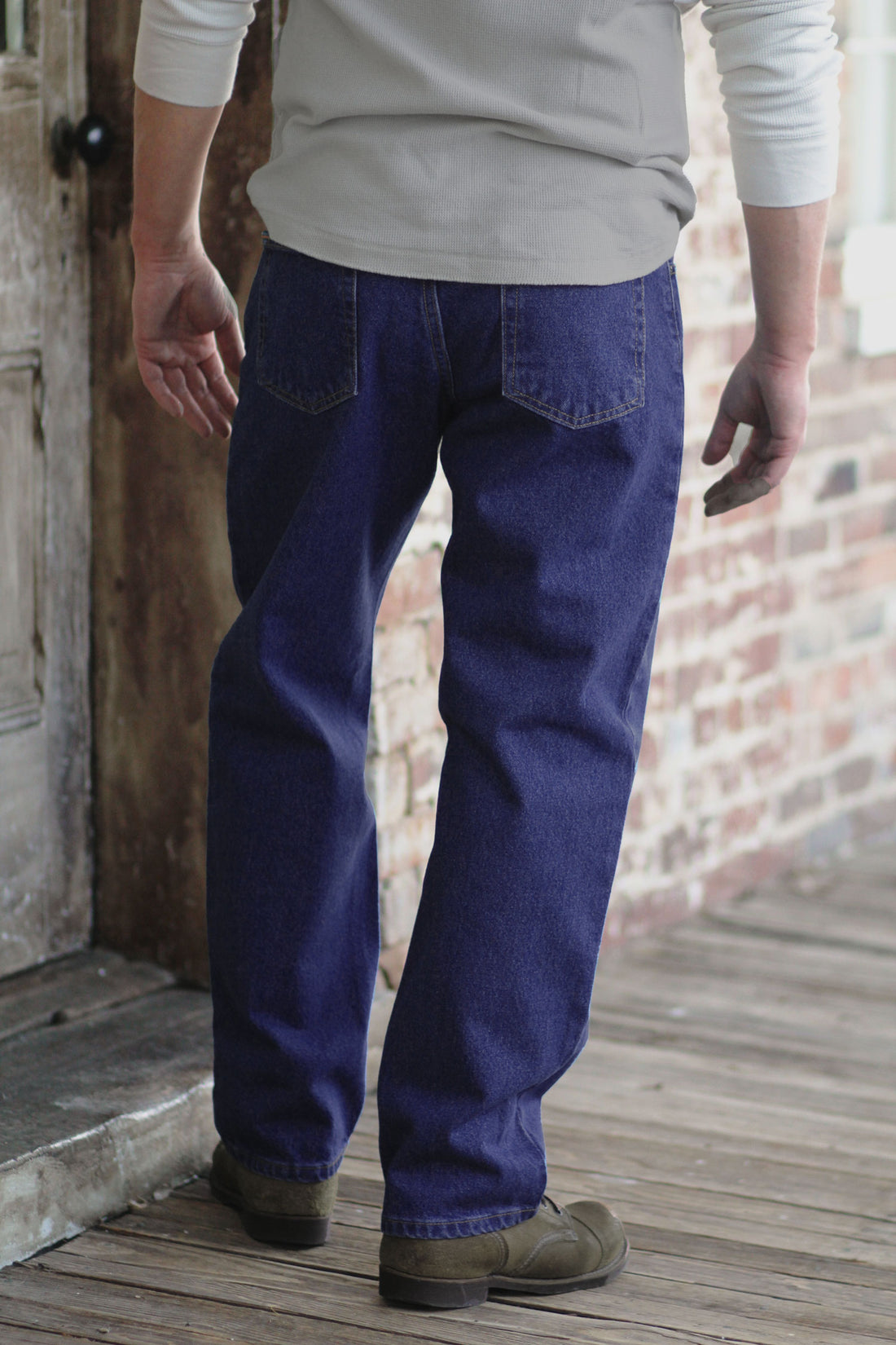 Gusset Relaxed Fit Jeans - Stonewash