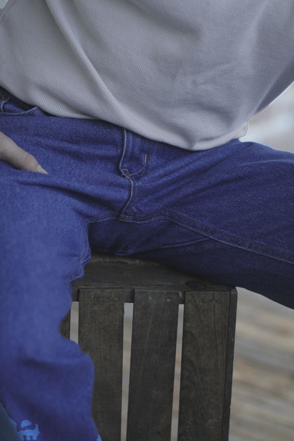 Gusset Regular Fit Jeans - Stonewash