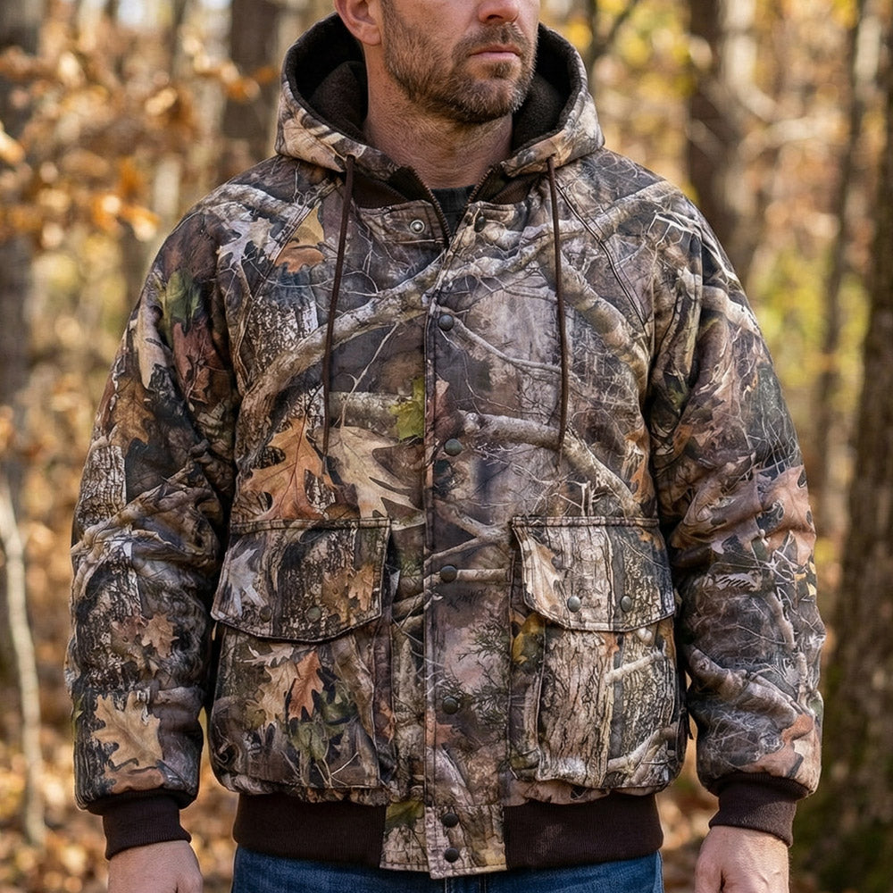 Herren Premium Fleecegefütterte Camouflage Jagdjacke