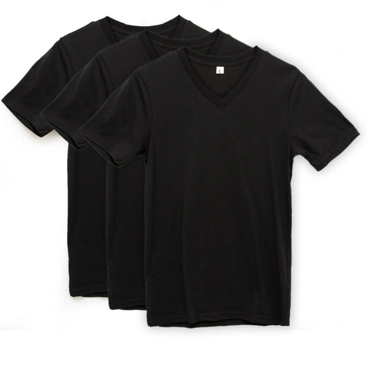 Kurzarm V-Ausschnitt T-Shirt 3er-Pack